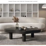 Soft Curve Table + Coffee Table + liqana