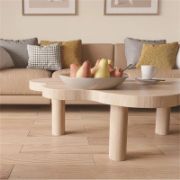 Soft Curve Table + Coffee Table + liqana