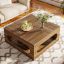 Elara Table + farmhouse-style coffee table with adjustable LED lighting + liqana