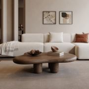 Lorina Table + Tubular Wood Table + liqana