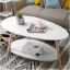 Arij Table + wooden side table with storage shelf + liqana