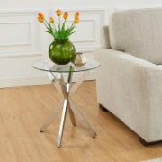 Zahr Table + glass side table + liqana