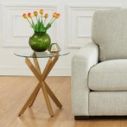 Zahr Table + glass side table + liqana