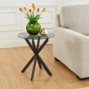Zahr Table + glass side table + liqana