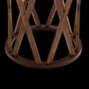 Exir Table + rustic wooden side table + liqana