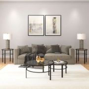 Lumeer Table + luxury glass side table + liqana