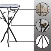 Ghosn Table + nature-inspired glass side table + liqana