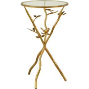 Ghosn Table + nature-inspired glass side table + liqana