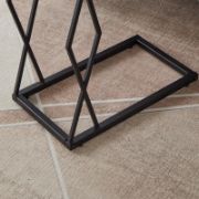 Rouh Table + nature-inspired glass side table + liqana