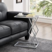 Rouh Table + nature-inspired glass side table + liqana