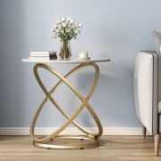 Quenty Table + decorative marble pattern side table + liqana