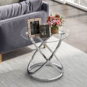 Quenty Table + decorative marble pattern side table + liqana