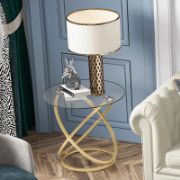 Quenty Table + decorative marble pattern side table + liqana