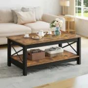 Vira Table + classic coffee table with functional lower shelf + liqana