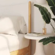 Japandi Style Boucle Upholstered Bed