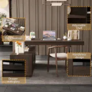 Ofaq Desk + Height Adjustable Desk + liqana