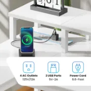 Zawaya Desk + L-Shaped Desk with Storage Shelves + liqana