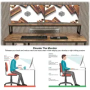 Ruwaa Desk + Wooden Metal Desk with Storage + liqana