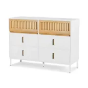Bamboo Wood Double Dresser Unit