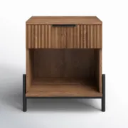 1-Drawer Nightstand with Open Cubby