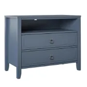 Elegant 2-Drawer Nightstand with Soft White Finish