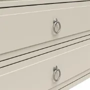 Elegant 2-Drawer Nightstand with Soft White Finish