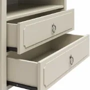 Elegant 2-Drawer Nightstand with Soft White Finish