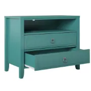 Elegant 2-Drawer Nightstand with Soft White Finish
